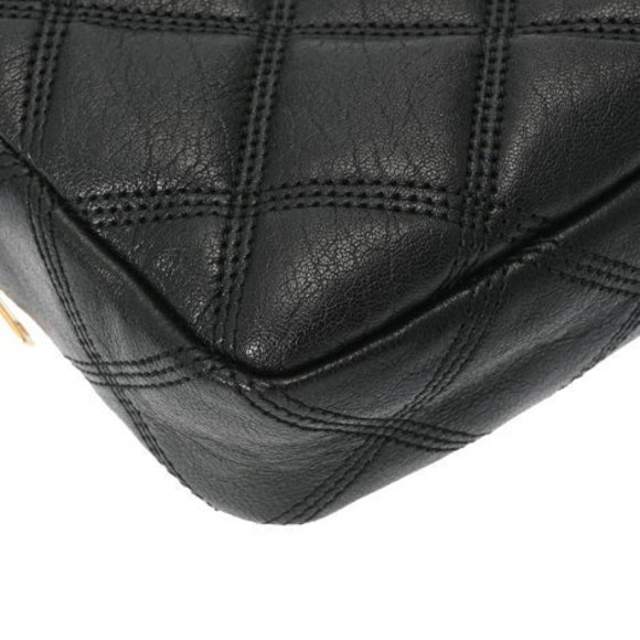 SAINT LAURENT Becky Double Zip Chain Black Leather Shoulder Bag - Picture 5 of 12